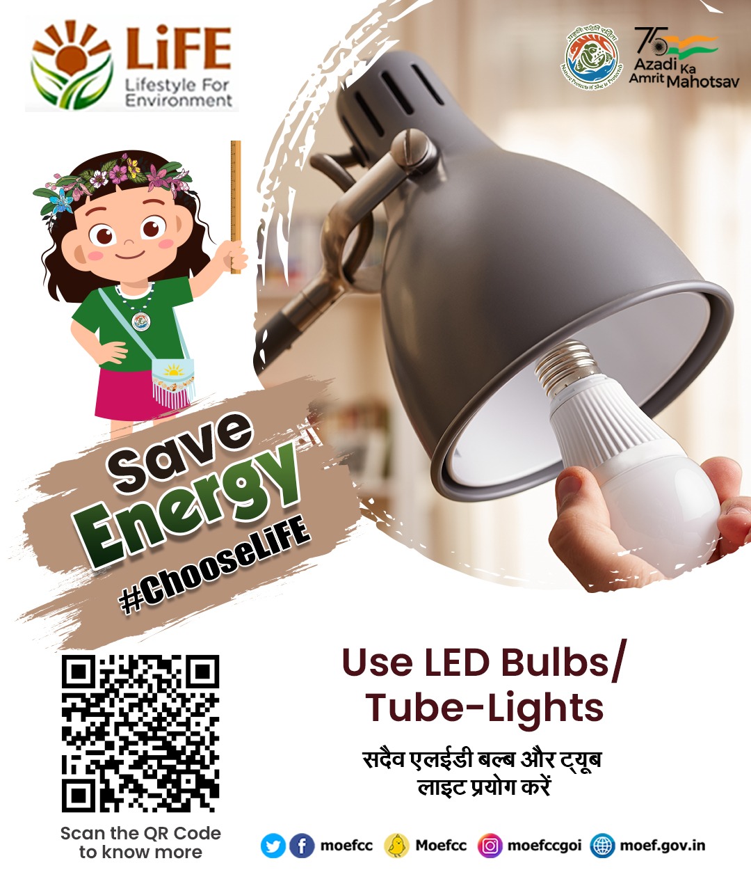 Use LED Bulbs Tube-Lights 